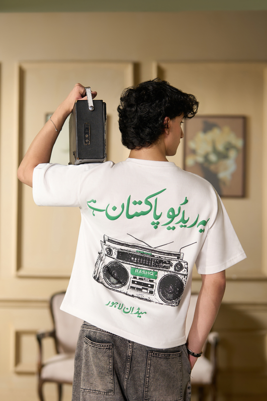 WHITE RADIO PAKISTAN T-SHIRT