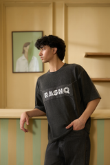 BLACK ACID WASH SIGNATURE T-SHIRT